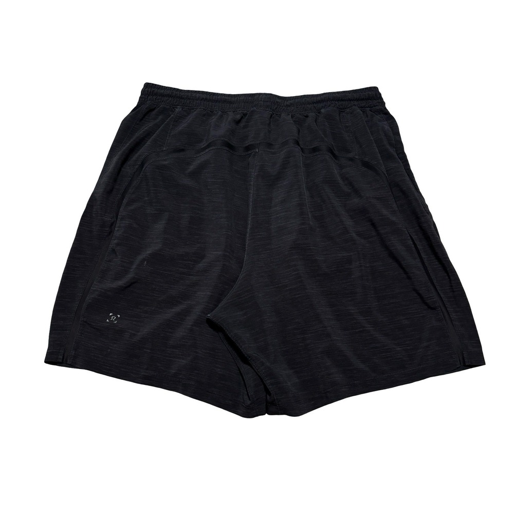 Lululemon Men's Pace Breaker Heather Black Athletic Gym Shorts Size M 29 x 6.5 - Picture 2 of 6